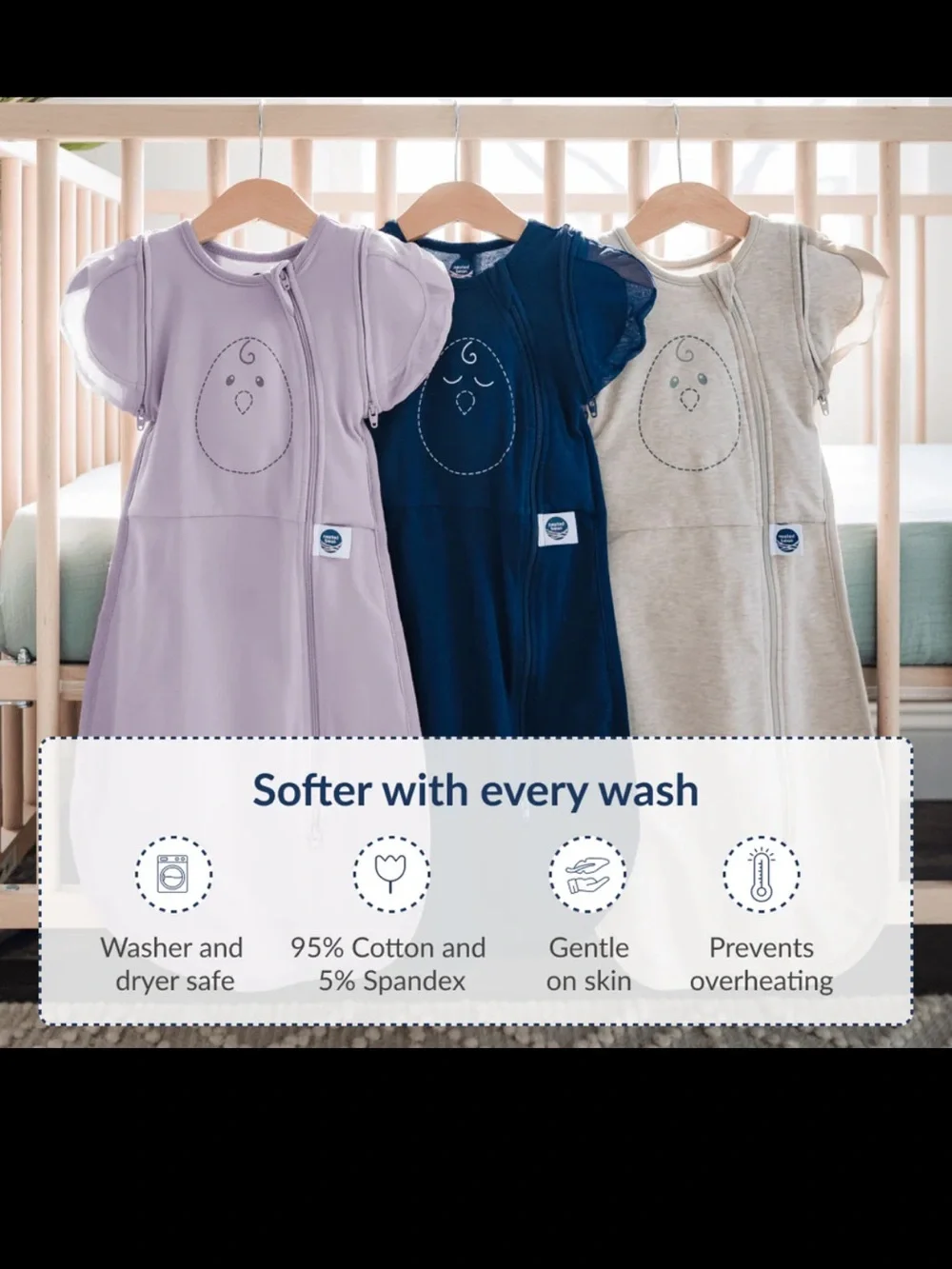 Nested Bean Navy Infant Sleep Sack Zen One Classic